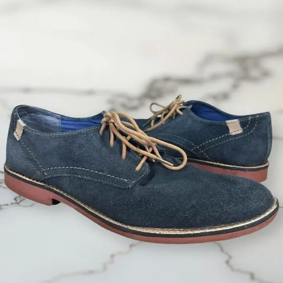 MARK NASON X SKECHERS Navy Blue Oxford Shoes Suede 12 Dress Casual Work Lace Up