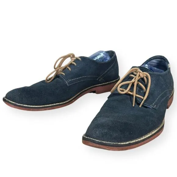 MARK NASON X SKECHERS Navy Blue Oxford Shoes Suede 12 Dress Casual Work Lace Up