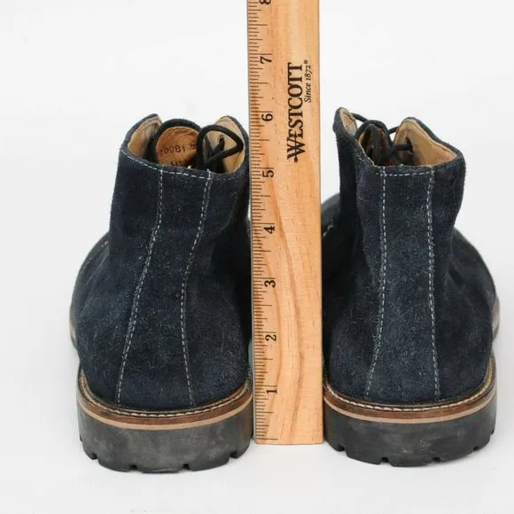 Martin Dingman Blue Suede Leather 3 Eye Chukka Ankle Boot Shoes Mens 9 M Casual