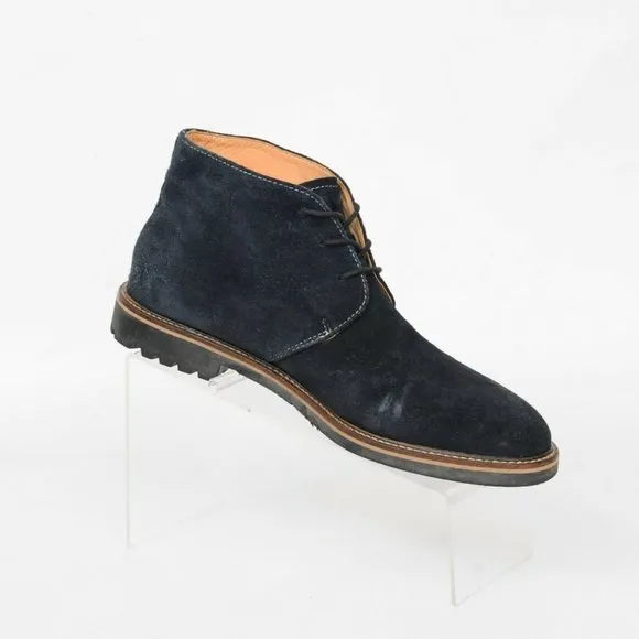 Martin Dingman Blue Suede Leather 3 Eye Chukka Ankle Boot Shoes Mens 9 M Casual