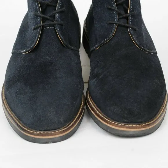 Martin Dingman Blue Suede Leather 3 Eye Chukka Ankle Boot Shoes Mens 9 M Casual