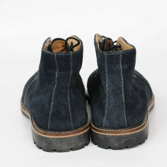 Martin Dingman Blue Suede Leather 3 Eye Chukka Ankle Boot Shoes Mens 9 M Casual