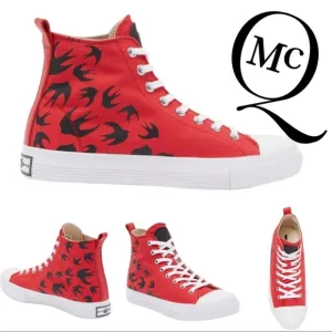 MCQ 🖤 ALEXANDER MCQUEEN Swallow Swarm Vulc High-Top Sneaker