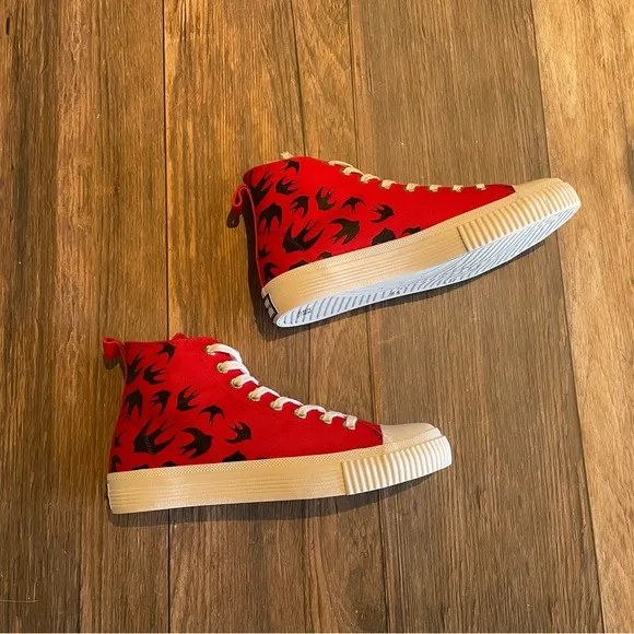MCQ 🖤 ALEXANDER MCQUEEN Swallow Swarm Vulc High-Top Sneaker