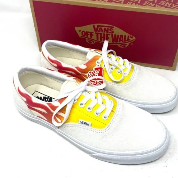 💖MEGA SALE💖VANS Era Flame White Off Suede Canvas Men's Sneakers VN0A4BV4223