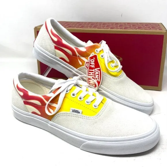 💖MEGA SALE💖VANS Era Flame White Off Suede Canvas Men's Sneakers VN0A4BV4223