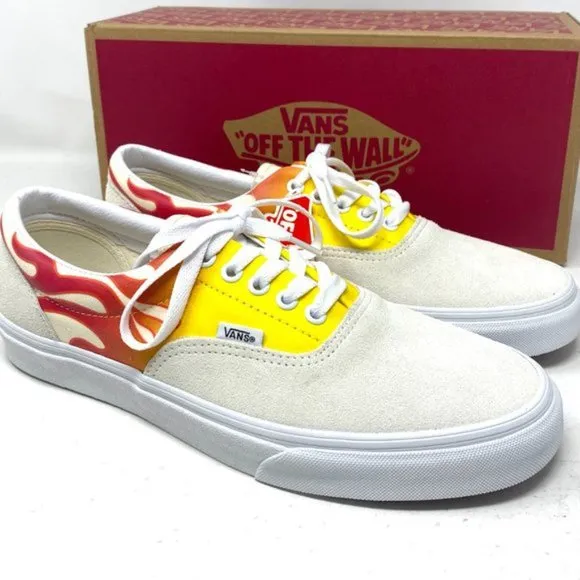 💖MEGA SALE💖VANS Era Flame White Off Suede Canvas Men's Sneakers VN0A4BV4223