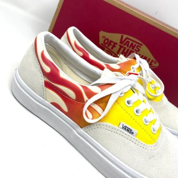 💖MEGA SALE💖VANS Era Flame White Off Suede Canvas Men's Sneakers VN0A4BV4223