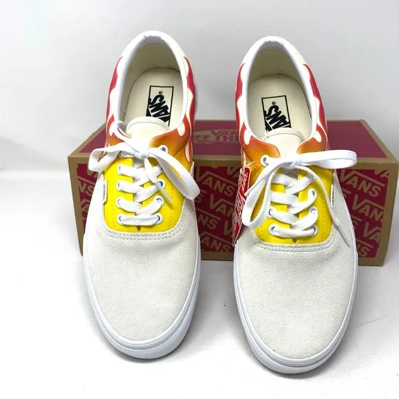 💖MEGA SALE💖VANS Era Flame White Off Suede Canvas Men's Sneakers VN0A4BV4223