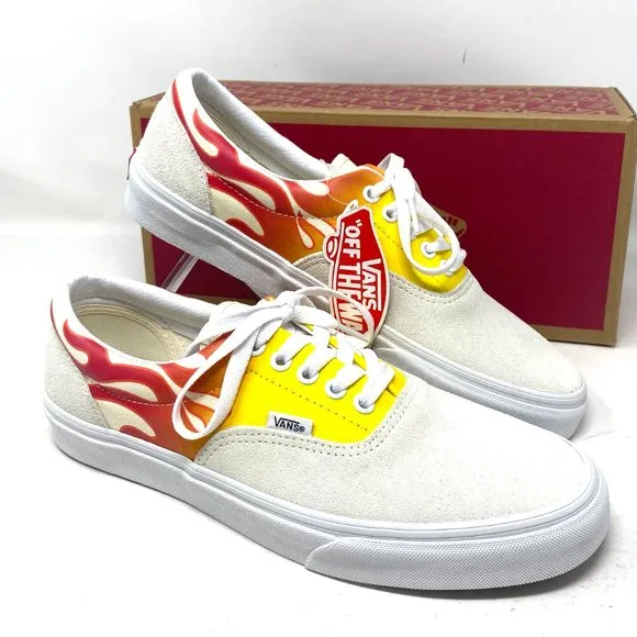 💖MEGA SALE💖VANS Era Flame White Off Suede Canvas Men's Sneakers VN0A4BV4223