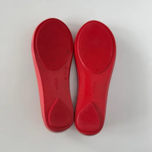 Melissa Girl's Red Cherry Flats size 2