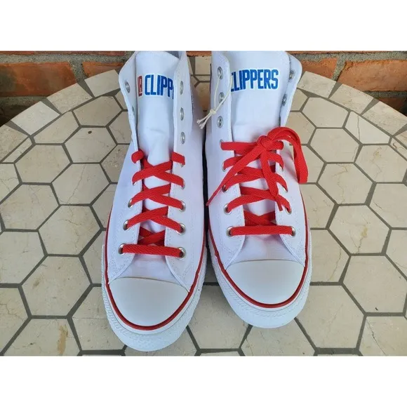 Men Sz 10.5 Converse CTAS x NBA L.A Clipppers High Top Sneakers Lunarlon LE RARE