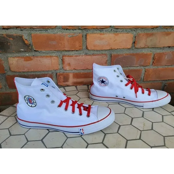 Men Sz 10.5 Converse CTAS x NBA L.A Clipppers High Top Sneakers Lunarlon LE RARE