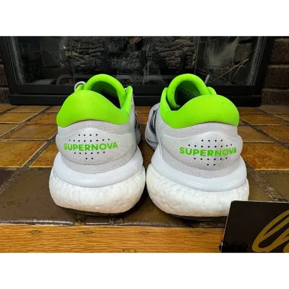 Mens 10 Adidas Supernova 2 Grey Green Athletic Running Shoes GW9093