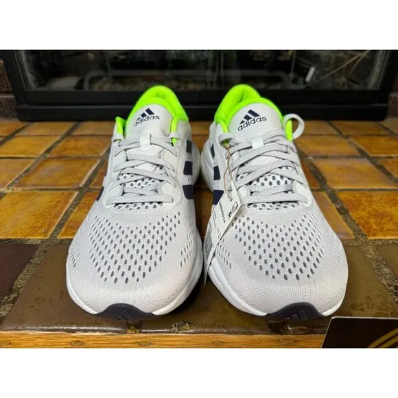 Mens 10 Adidas Supernova 2 Grey Green Athletic Running Shoes GW9093