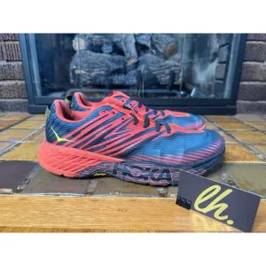 Mens 10.5 Hoka One One Speedgoat 4 Orange Black Athletic Running Shoes 1106525