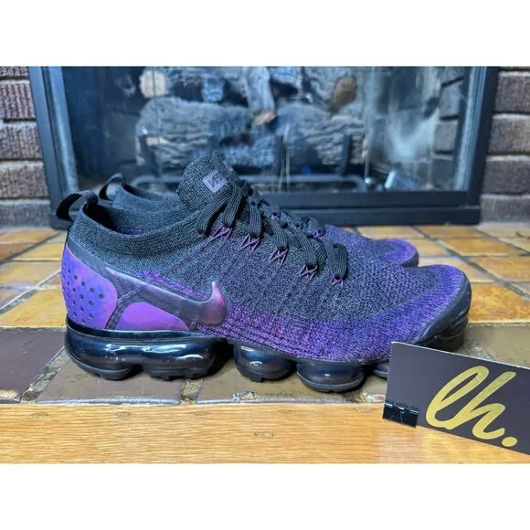 Mens 11 Nike Air Vapormax Flyknit 2 Night Purple Running Shoes 941842-013