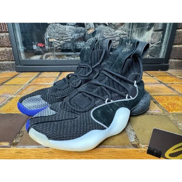 Men’s 5 Adidas Crazy BYW x Boost Black White Athletic Basketball Sneakers B48158