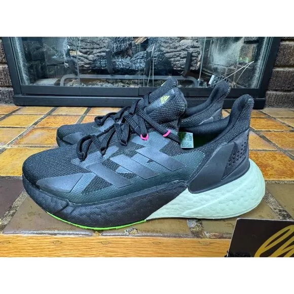 Mens 7 Adidas X9000L4 Black Green Glow In The Dark Athletic Running Shoes GZ5285