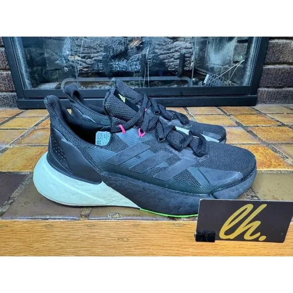 Mens 7 Adidas X9000L4 Black Green Glow In The Dark Athletic Running Shoes GZ5285