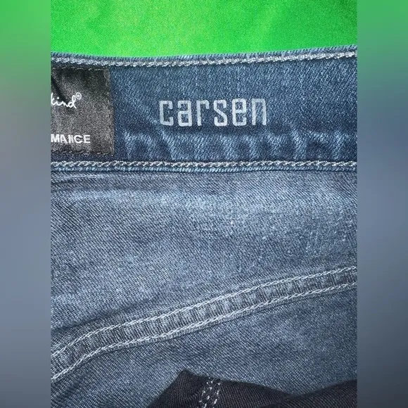 Men's 7 for All Mankind Carsen Lux Performance Blue Straight Leg Jeans size 36