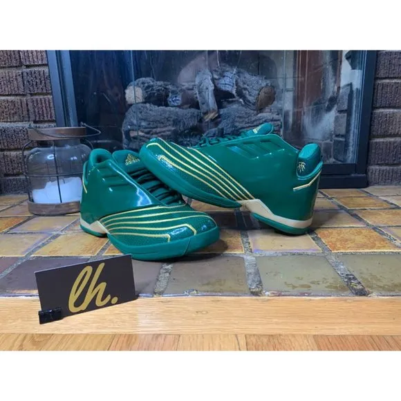 Mens 7.5 Adidas “TMAC 2 Restomod” Green Athletic Basketball Shoes FY9931