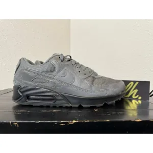 Mens 8.5 Nike Air Max 90 Cool Grey Reflective Athletic Running Shoes DZ4504-002
