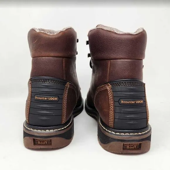 Men's 9.5 Georgia Boot 6&quot; Amp LT edge waterproof moc-toe work boots GB00467