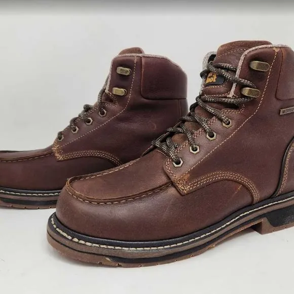 Men's 9.5 Georgia Boot 6&quot; Amp LT edge waterproof moc-toe work boots GB00467