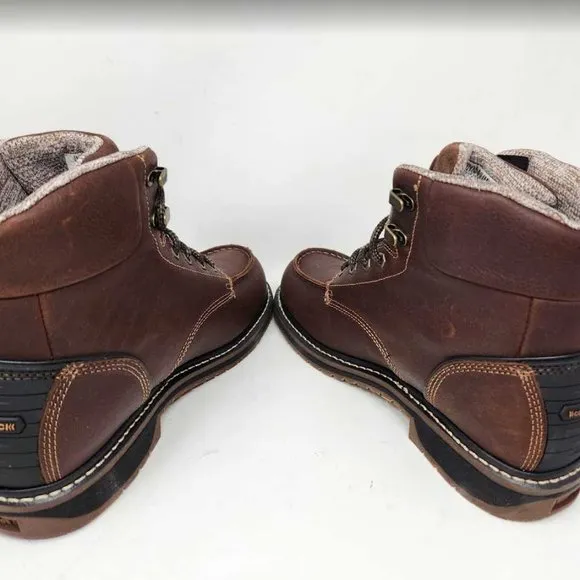 Men's 9.5 Georgia Boot 6&quot; Amp LT edge waterproof moc-toe work boots GB00467