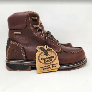 Men's 9.5 Georgia Boot 6&quot; Amp LT edge waterproof moc-toe work boots GB00467