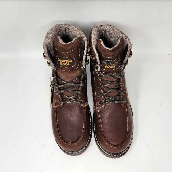 Men's 9.5 Georgia Boot 6&quot; Amp LT edge waterproof moc-toe work boots GB00467