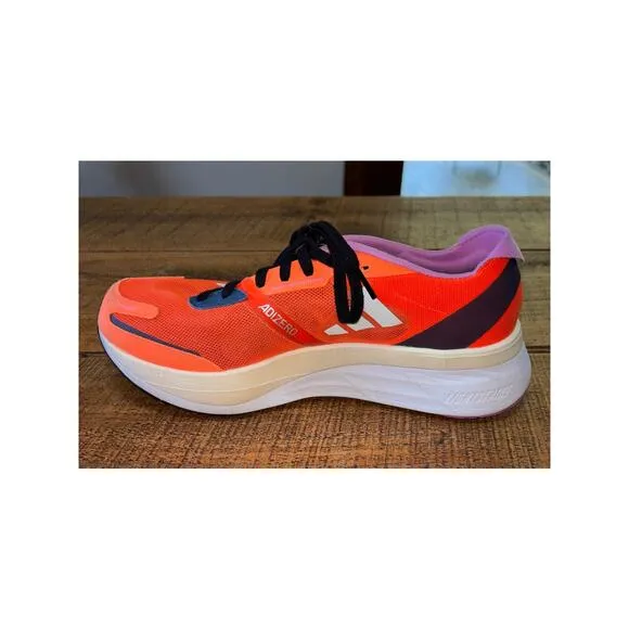 Mens Adidas Adizero Boston 11 Orange Purple Running Casual Training Shoes 9