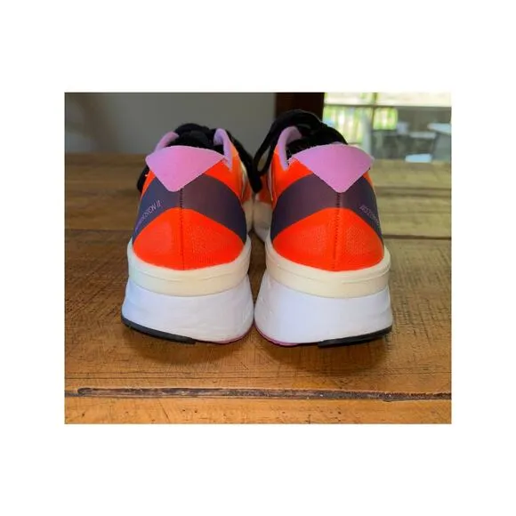 Mens Adidas Adizero Boston 11 Orange Purple Running Casual Training Shoes 9