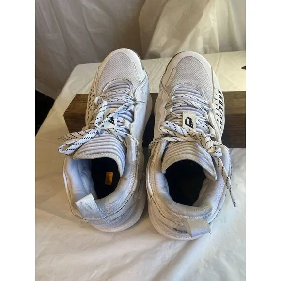 Men's Adidas Dame 7 Basketball White Hi-Top Opponent‎ Advisory Shoes-Size 12