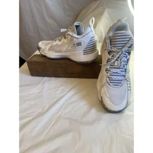 Men's Adidas Dame 7 Basketball White Hi-Top Opponent‎ Advisory Shoes-Size 12