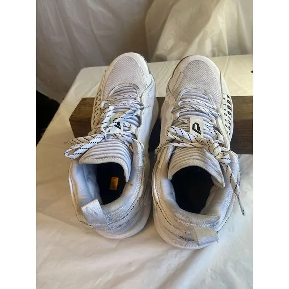 Men's Adidas Dame 7 Basketball White Hi-Top Opponent‎ Advisory Shoes-Size 12