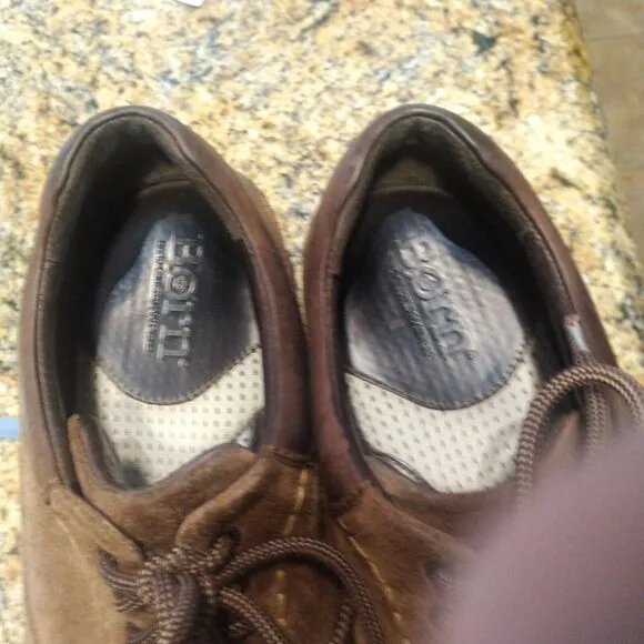 Men’s Born Handcrafted Footwear Size 11.5  45.5 Brown Casual Suede Shoes M6573