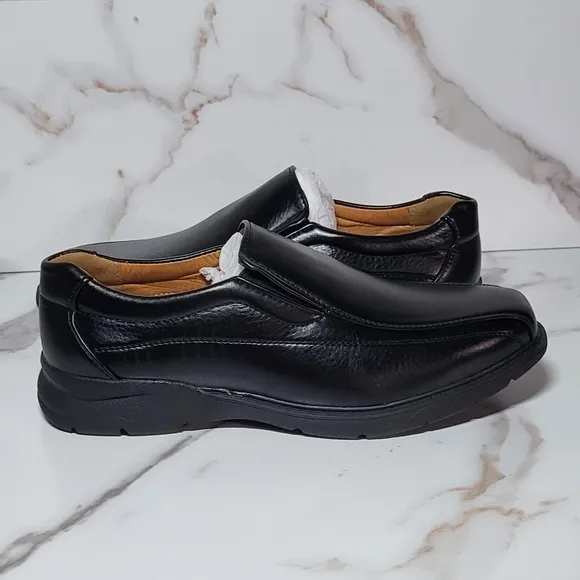 Men's Brand New Black Solid Slip On Loafers Dress Shoes Size EU 39/ US 7