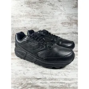 Men's Brooks Addiction Walker Black Leather Walking Shoes Sz 9.5D Athletic Gym