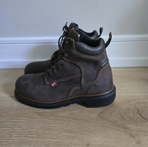 Men's Brown Leather Work Boots