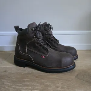 Men's Brown Leather Work Boots