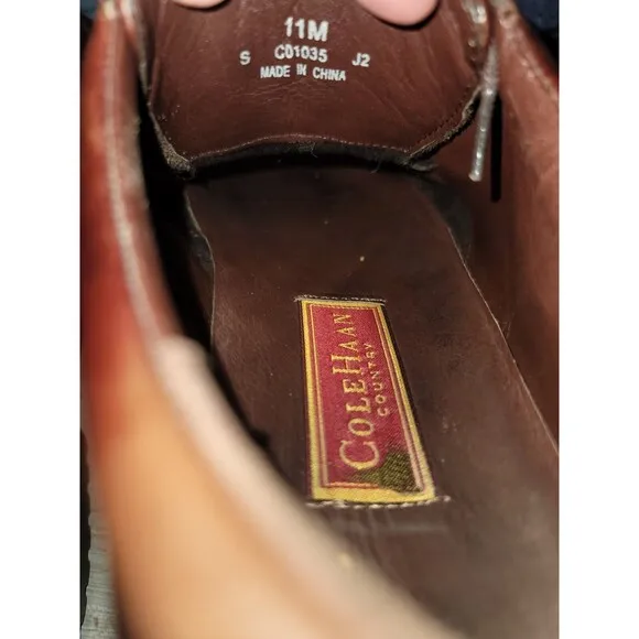 Mens Cole Haan Burgandy brown Country Waterproof Oxford Shoes Size 11M CO1035