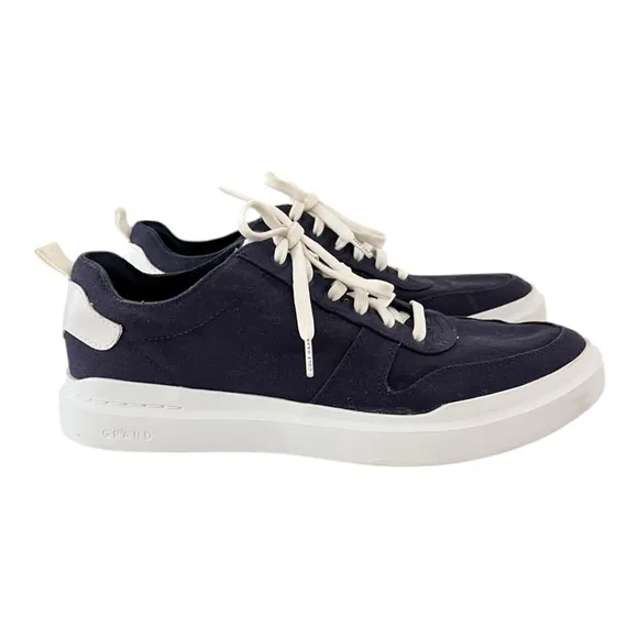 Men's Cole Haan Grandpro Rally Canvas Court Sneakers Marine Blue C34715 US 8M