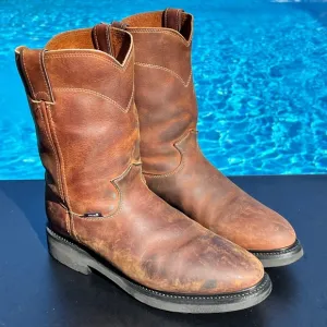 MEN'S CONDUCTOR ELECTRICAL HAZARD PULL ON WORK BOOTS - SOFT TOE SIZE 10
