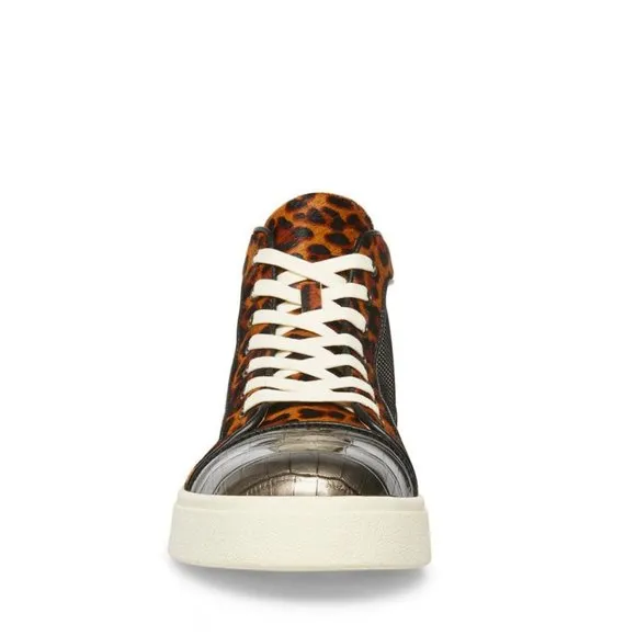 Mens PROMOTER-S BLACK LEOPARD | Steve Madden Sneakers