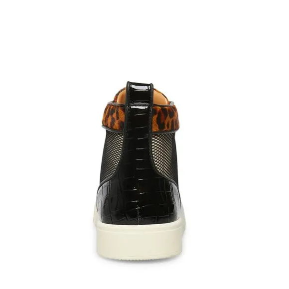 Mens PROMOTER-S BLACK LEOPARD | Steve Madden Sneakers