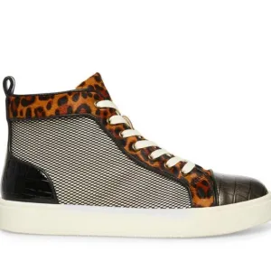 Mens PROMOTER-S BLACK LEOPARD | Steve Madden Sneakers