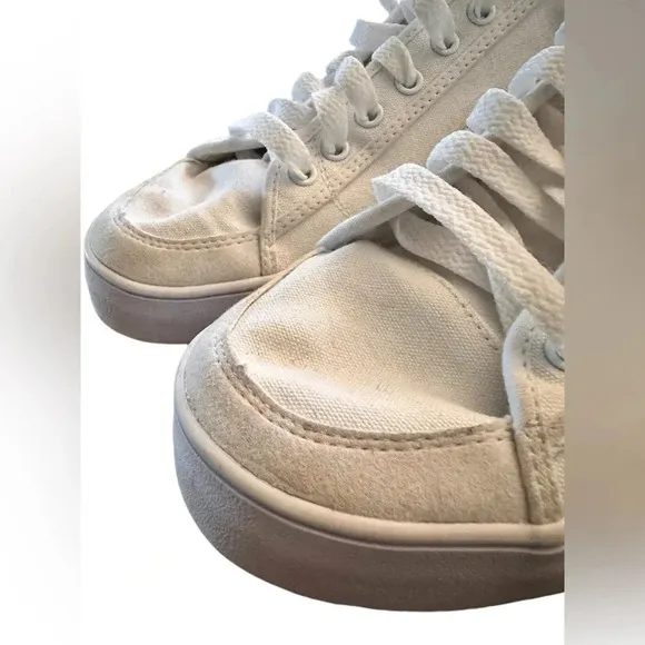 Men’s Puma Smash V2 VULC CV Casual White Canvas Sneakers