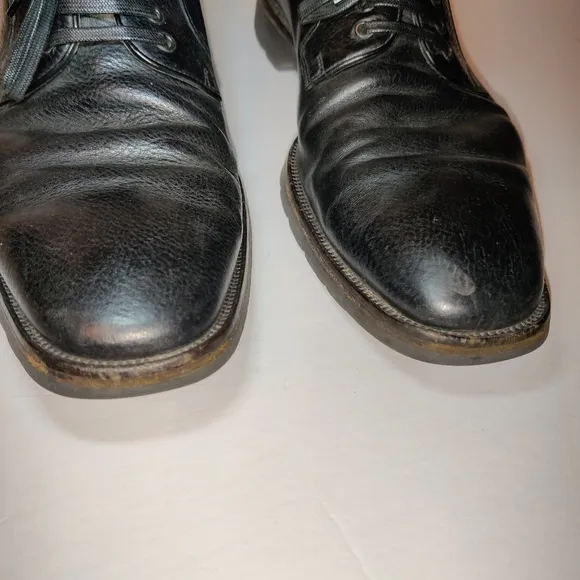 Mens Salvatore Ferragamo Black Leather Lace Up Casual Oxford Shoes  11D